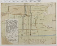 180 Schetskaart van het gebied tussen Oudewater, Waarder en Gouda, met weergave van molens en andere waterstaatkundige werken